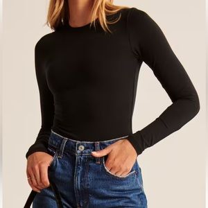 Abercrombie Black Long Sleeve Body Suit - S